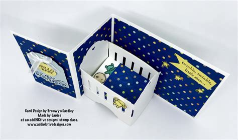 Throw cards totaling 15 into the crib. Z-Fold Baby Crib Card with Blanket | Baby cards, Cards, Blog hop