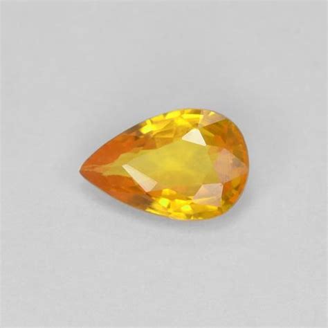 Loose 047 Ct Pear Orange Sapphire Gemstone For Sale 6 X 4 Mm Gemselect