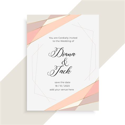 Subtle Elegant Wedding Invitation Card Design Download