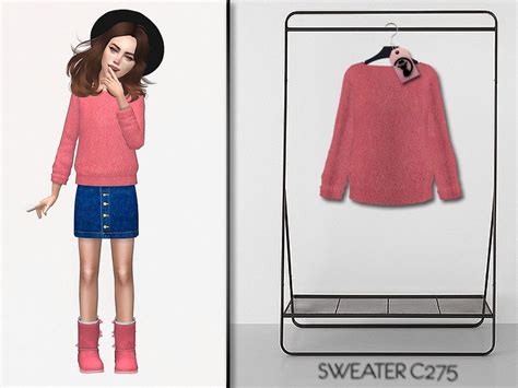 Sims 4 — Sweater C275 By Turksimmer — 10 Swatches Works With All Of