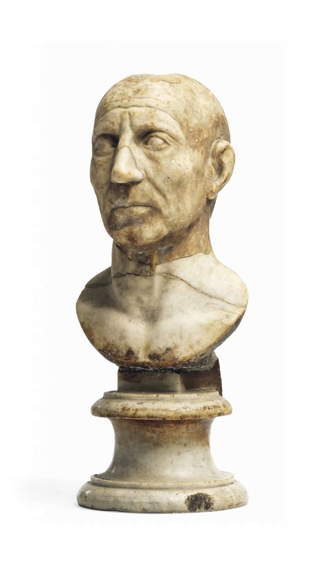A Roman Marble Bust Of An Old Man Republican Period Circa 1st