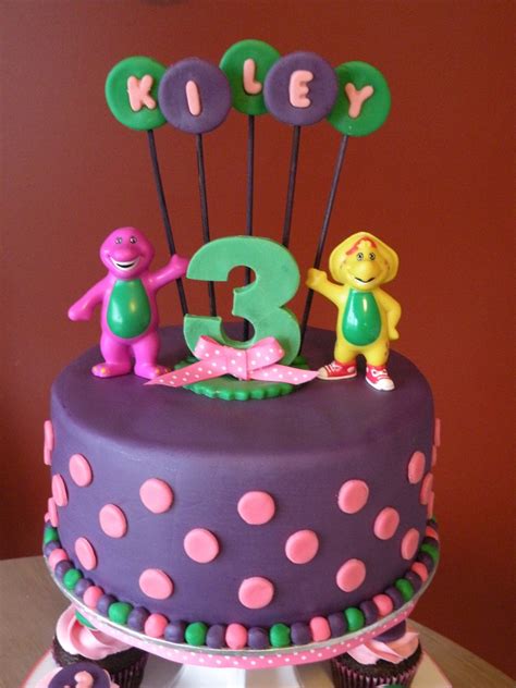 Barney Birthday Cake Topper Dreamtupdesign