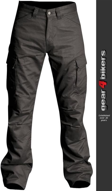 The denim shell incorporates a kevlar weave. RST Kevlar Cargo Jean Black Knee Armour Motorcycle ...