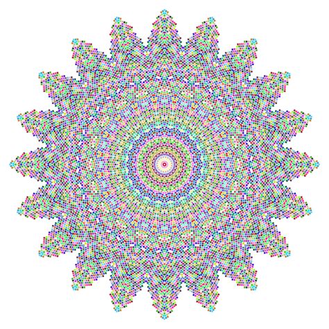 Prismatic Tiles Geometric Mandala No Background Free Svg