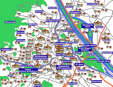 Vienna Tourist Attractions Map
