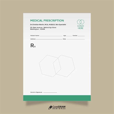 Download Professional Medical Prescription Rx Vector Template