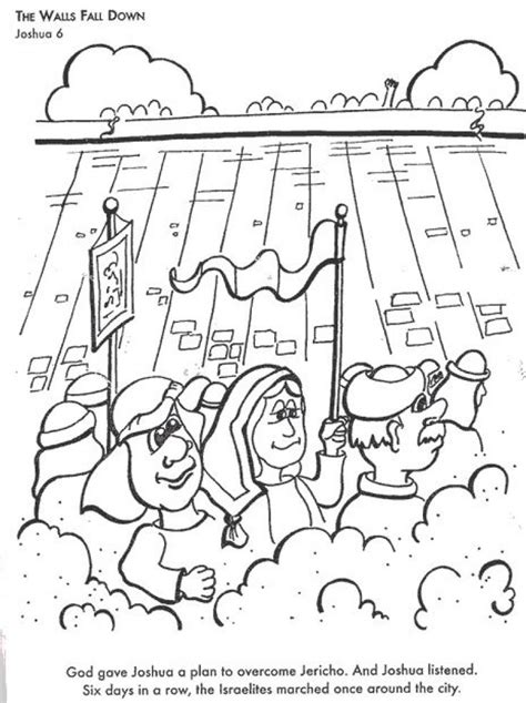 Joshua And The Battle Of Jericho Coloring Page Bible Coloring Pages