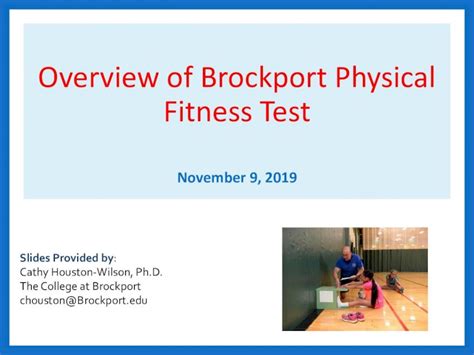 Pdf Overview Of Brockport Physical Fitness Test · Brockport Physical