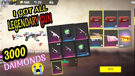Hii guys subscribe to our declips channel for more interesting videos #freefire #legendary #weapon #crate #diamonds. I GOT ALL LEGENDARY ALL SKINS PERMANENTE - FREE FIRE ...