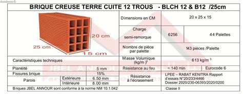 Brique Rouge BLCH12 B12 Briques Creuses