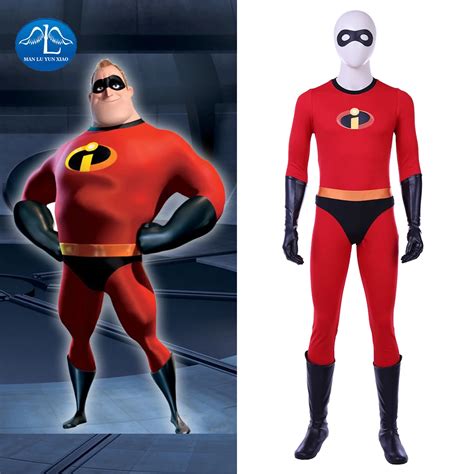 2018 New The Incredibles 2 Cosplay Costume Credible Bob Parr Costume Men Halloween Costumes