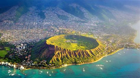 Luftaufnahme Des Diamond Head Oahu Hawaii Usa Bing Fotos