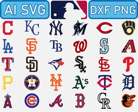 Mlb Logos All Teams Poster Costacos Mlb Greats Images And Photos Finder