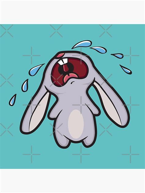 Sad Crying Bunny Rabbit Canvas Print By Lisamarieart Redbubble