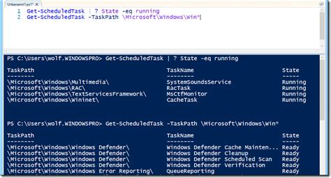 Displaying Running And Stopping Scheduled Tasks With Powershell