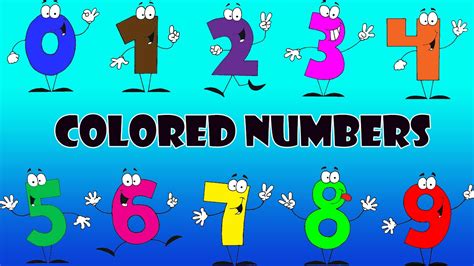 The Numbers Coloring Colored Numbers For Children Kids Learn Numbers