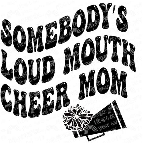 Somebodys Loud Mouth Cheer Mom Svg Etsy Australia