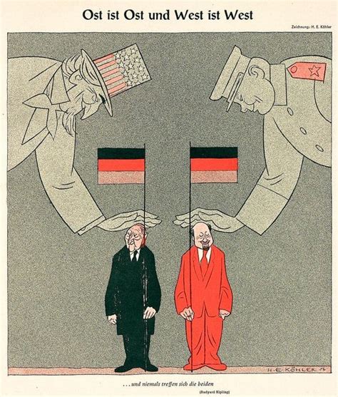 Political Cartoon On The Division Of Germany Geschichte Zeichnung Kunst