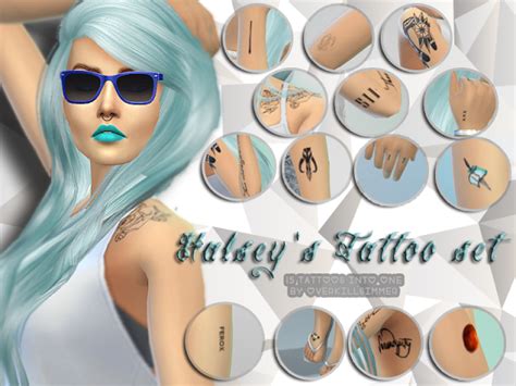 The Best Tattoos By Halsey Sims 4 Tattoos Sims 4 Sims