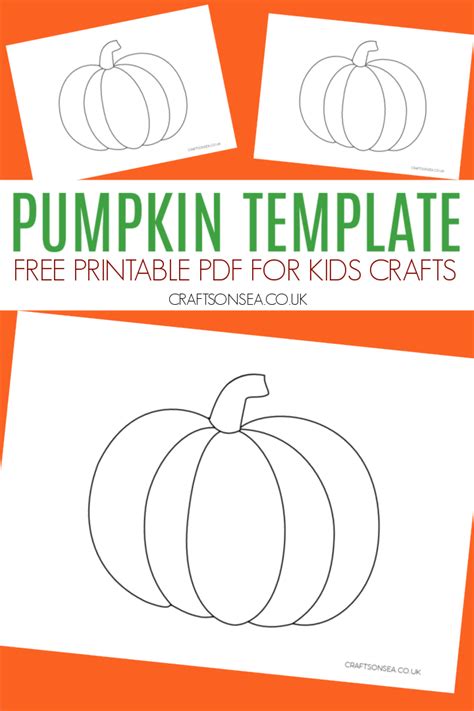 Pumpkin Craft Template Free Printable Pdf Crafts On Sea