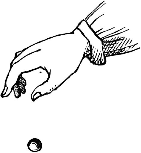 Drawing Of A Hand Dropping Something Clip Art Library