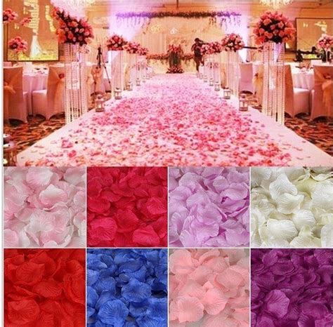 2018 New 2000pcs Lot 55cm Silk Rose Petals For Wedding Decoration