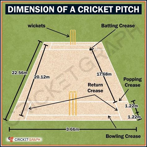 Cricketgraph On Instagram “dimensions Of A Cricket Pitch Explained