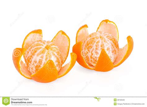 Two Peeled Mandarin Orange Stock Photo Image Of Freshness 28762640