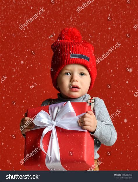 Portrait Little Boy Red Hat Pompon Stock Photo 1226008483 Shutterstock