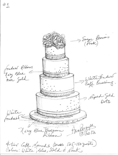 Wedding Cake Sketch Wiki Cakes