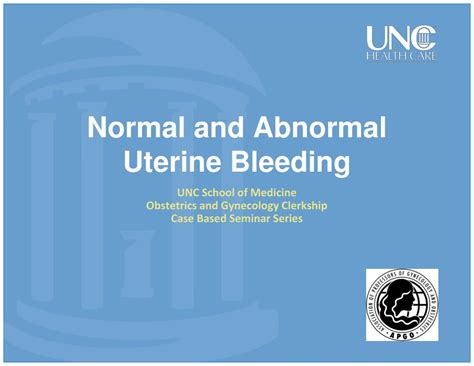 Ppt Normal And Abnormal Uterine Bleeding Powerpoint Presentation Free Download Id6728149