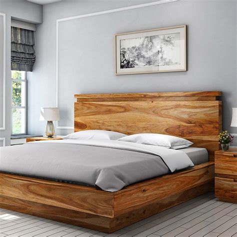 Modern Simplicity Solid Wood Custom Platform Bed Frame Bedroom Bed