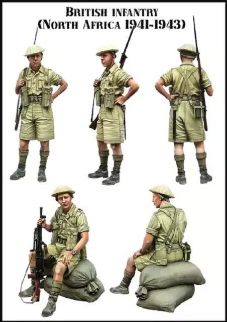 135 Scale Resin Model Kit Two British Soldiers In Africa Infantry Ww2