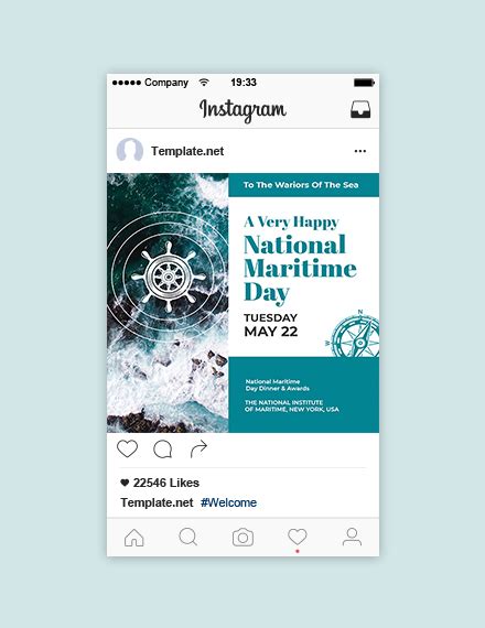 Free National Geographic Day Instagram Post Template Psd
