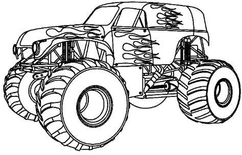 Hot Wheels Monster Truck Coloring Page Free Printable Coloring Pages