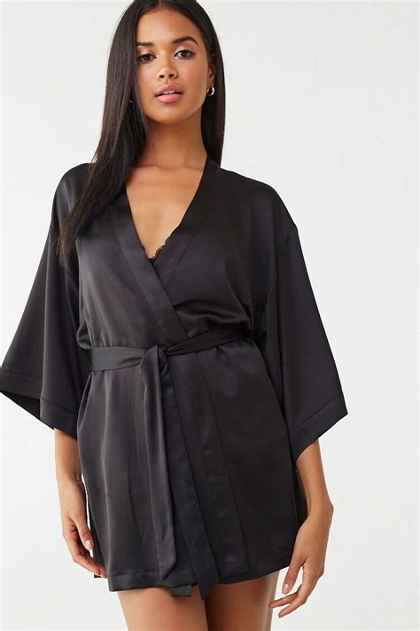 Belted Satin Robe