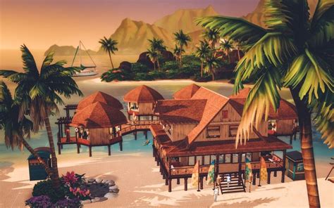 Thalania Sulani Bay Spa Resort Sims4 Sims House Sims 4 Houses