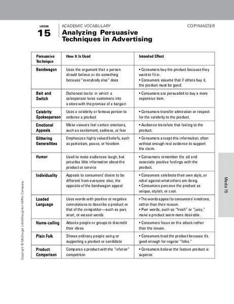 What Are The Persuasive Devices Persuasive Devices Advertising