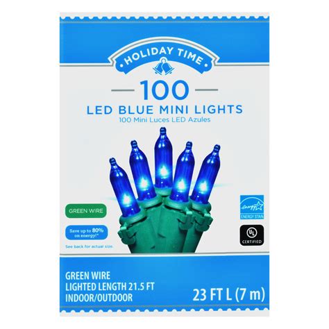 Holiday Time Led Mini Light Set Blue 100 Count
