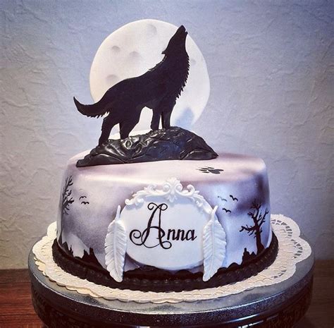 Birthday Cake Howling Wolf Wolf Cake Fondant Cakes Birthday Fancy