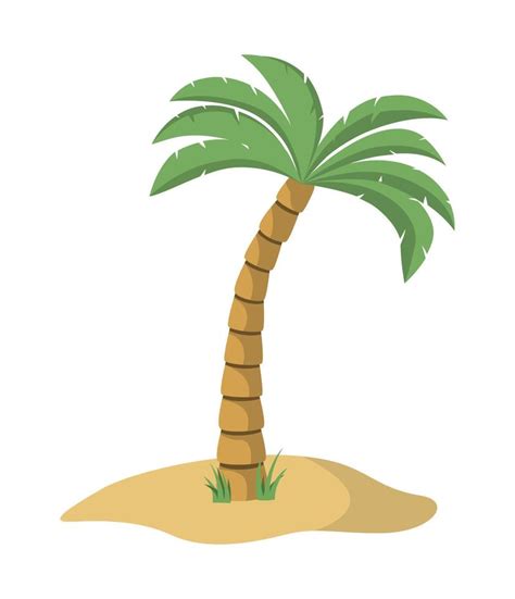 Palmera De Dibujos Animados Aislado Sobre Fondo Blanco Imágenes