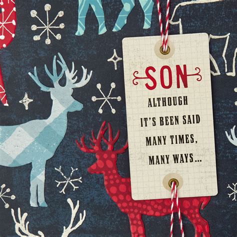 loved in so many ways christmas card for son greeting cards hallmark