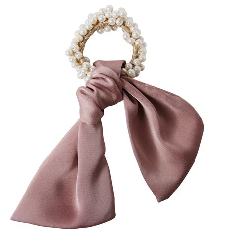 Pearl And Pink Bow Hair Tie — Braid And Bow