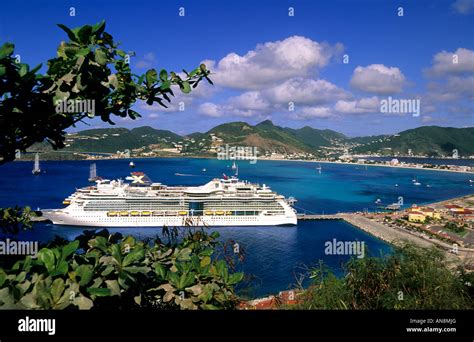 St Maarten St Martin Cruise Ship Philipsburg Capital Caribbean Stock