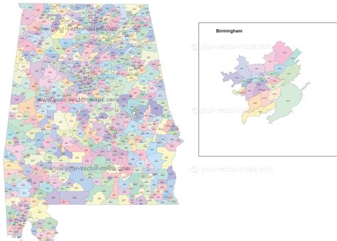 Alabama State Zip Code Map With Location Name Original Postal Code Map