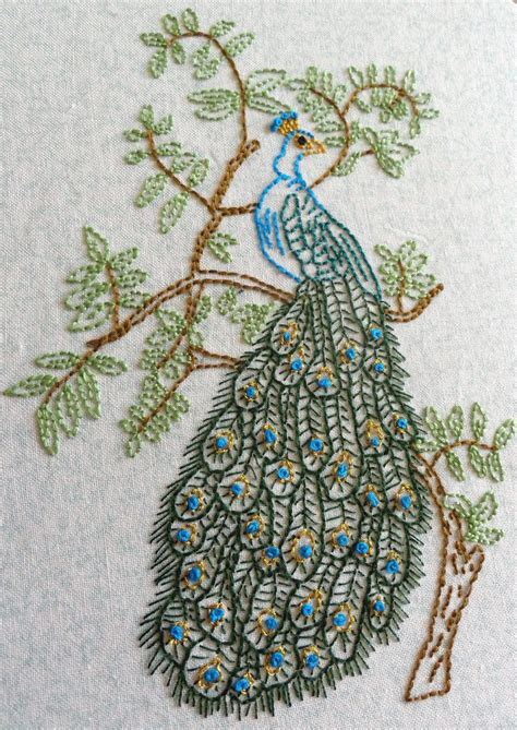 Peacock Embroidery Peacock Embroidery Designs Silk Ribbon Embroidery