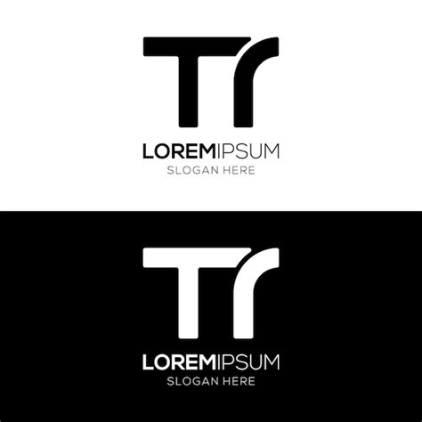 Modelo Elegante De Design De Logotipo De Letra Tr Para Empresas