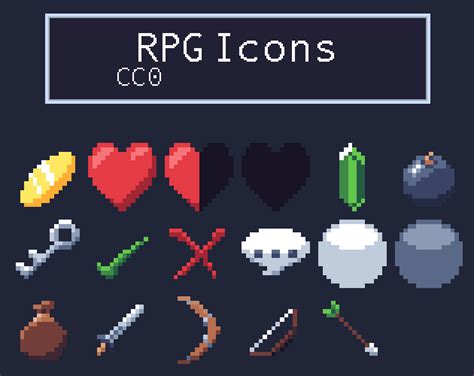 Rpg Icon Pack 16 X 16 By Stealthix