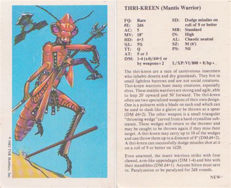 The Burnt World Of Athas Monster Manual Excerpt Thri Kreen