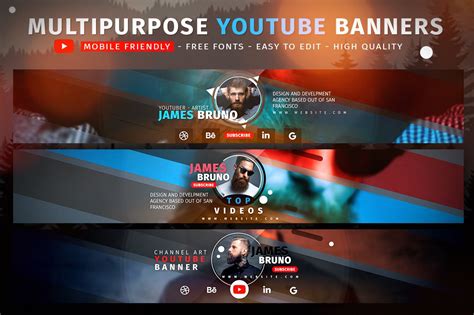 Creative MultiPurpose YouTube Banner | Social Media Templates